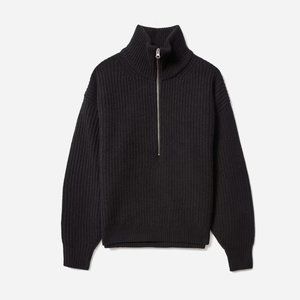 everlane Felted Merino Half-Zip Sweater